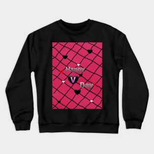 Happy V Day!  Pink w Hearts Crewneck Sweatshirt